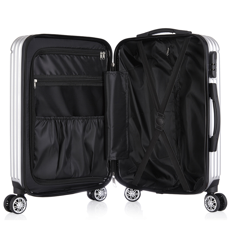 Business Style Lightweight Waterproof PC ABS Trolley Hard Case Zipper Password Lock TSA Spinner Travel Suitcase Luggage Bag