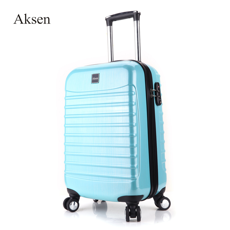 Unisex Waterproof Zipper Hardshell PC Wheel Lock Simple Fashionable Travel Luggage-Waterproof Zipper Suitcase