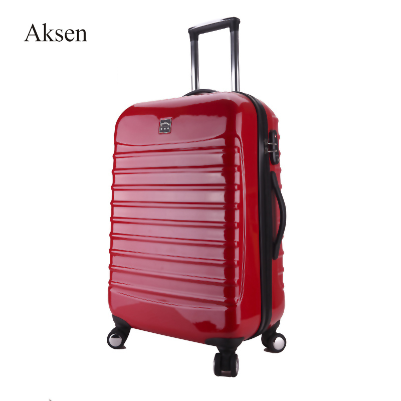 Unisex Waterproof Zipper Hardshell PC Wheel Lock Simple Fashionable Travel Luggage-Waterproof Zipper Suitcase