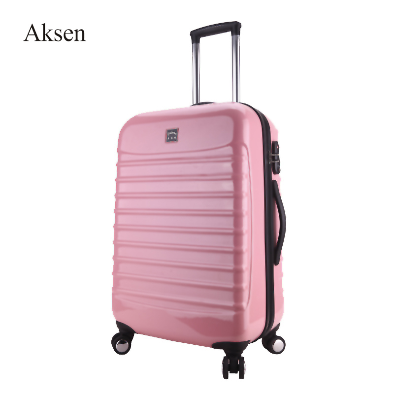 Unisex Waterproof Zipper Hardshell PC Wheel Lock Simple Fashionable Travel Luggage-Waterproof Zipper Suitcase