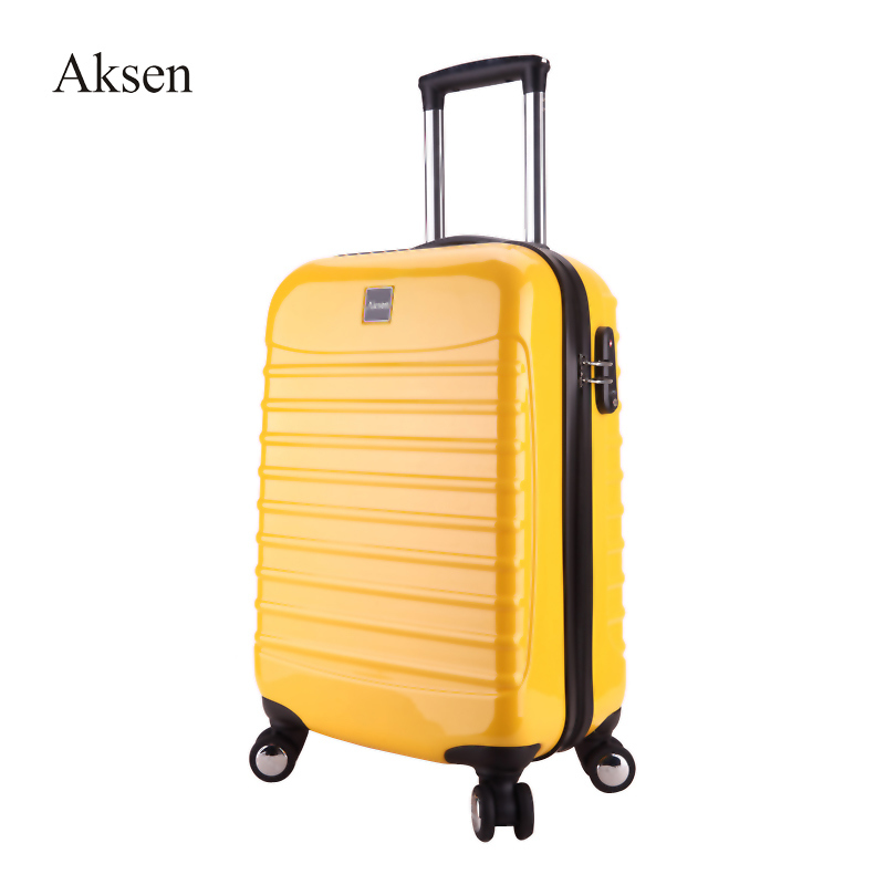 Unisex Waterproof Zipper Hardshell PC Wheel Lock Simple Fashionable Travel Luggage-Waterproof Zipper Suitcase