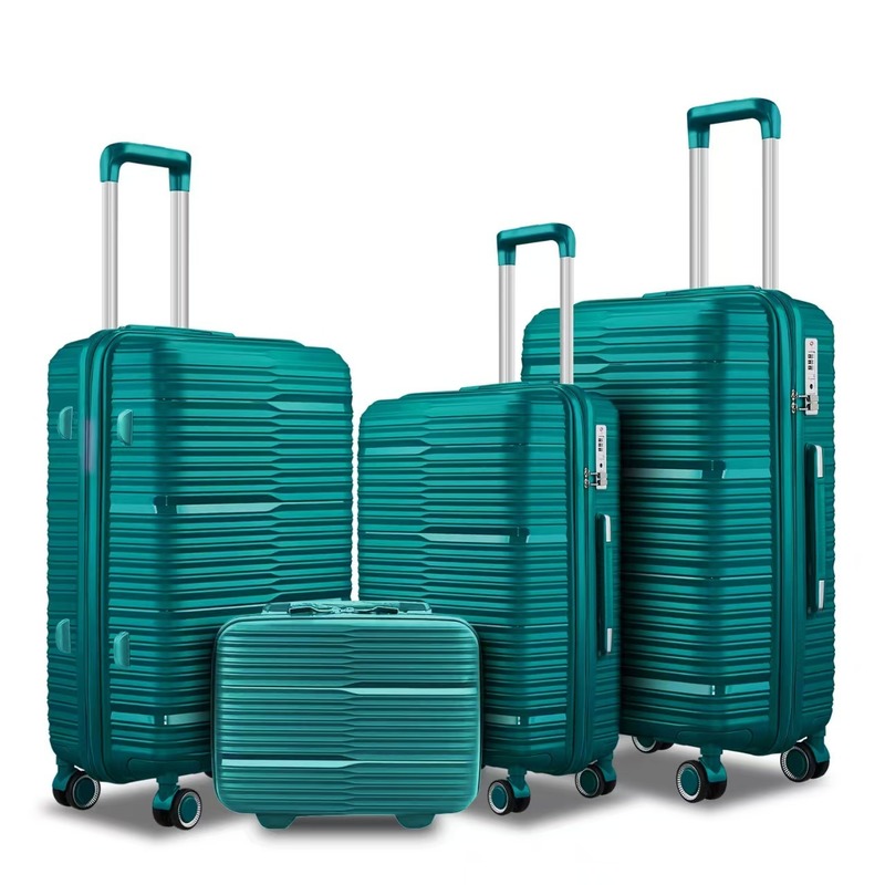 Soft Handle PP Trolley Luggage Durable Travel Suitcase with Lock Waterproof and Shock-Resistant