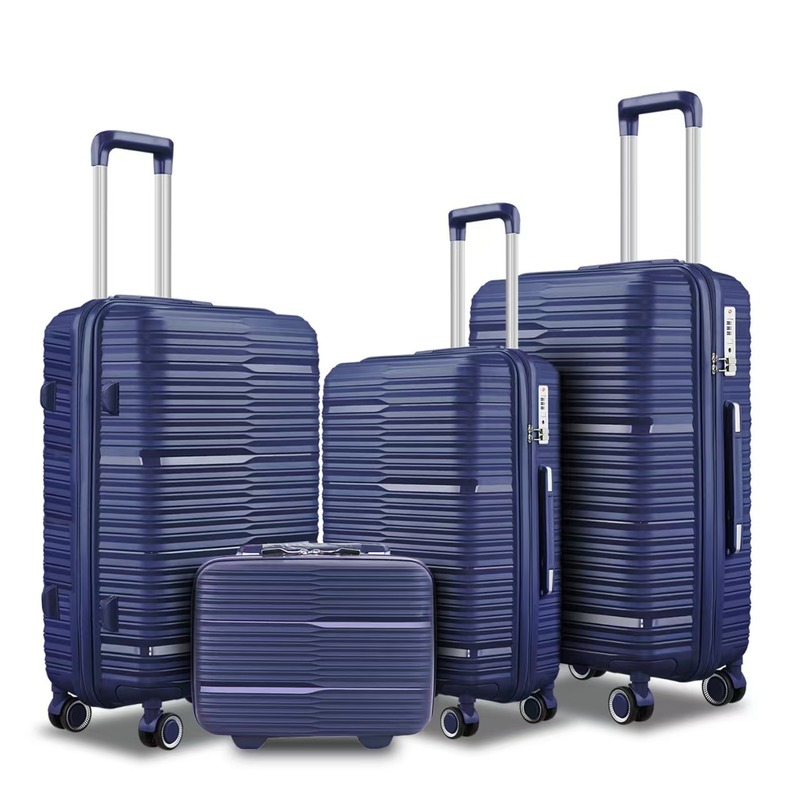 Soft Handle PP Trolley Luggage Durable Travel Suitcase with Lock Waterproof and Shock-Resistant
