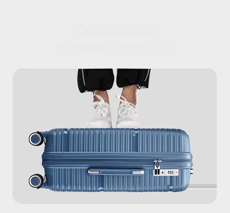 Soft Handle PP Trolley Luggage Durable Travel Suitcase with Lock Waterproof and Shock-Resistant