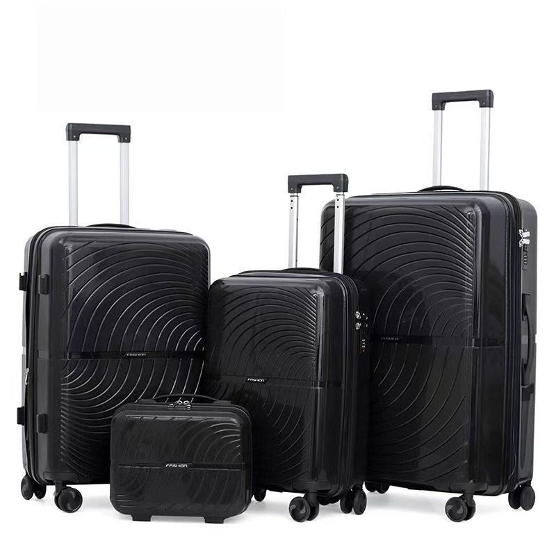 Soft Handle 28 Inch Expandable PP Suitcase 360 Spinner Wheel Luggage with Anti-Burst Zipper and Aluminum Trolley