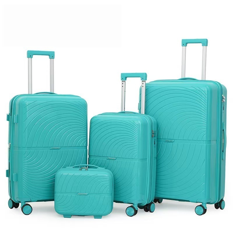 Soft Handle 28 Inch Expandable PP Suitcase 360 Spinner Wheel Luggage with Anti-Burst Zipper and Aluminum Trolley