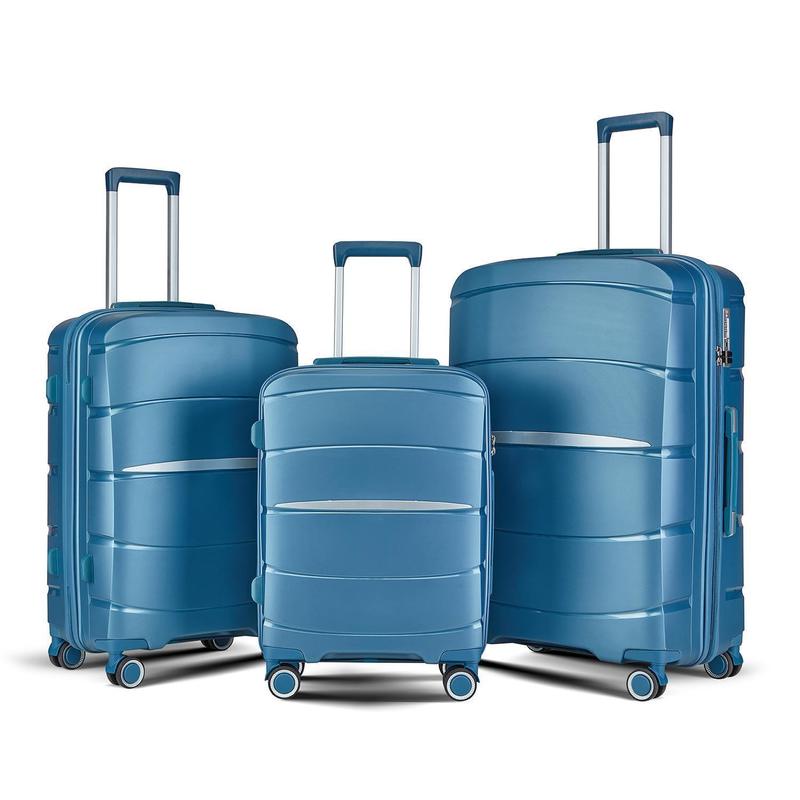 Outdoor Activities 8-Wheel Spinner Trolley Cases Large Capacity Durable Versatile PP Travel Luggage Sets Eco-Friendly Light Weight Suitcase TSA