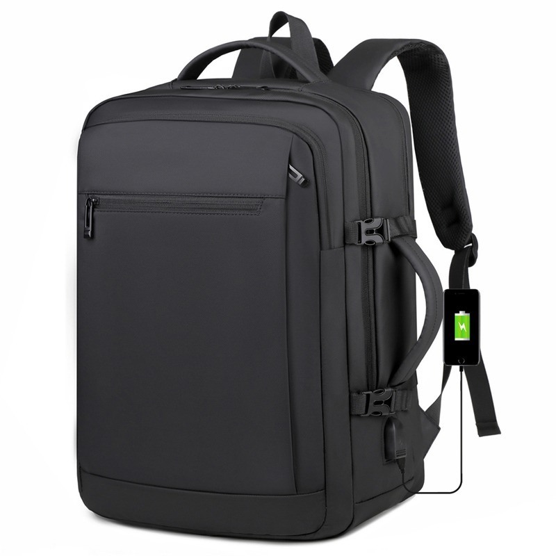 Customizable Logo Waterproof Anti-Theft Laptop Backpack for Business Travel in Fashionable Blue Black and Lightweight Design