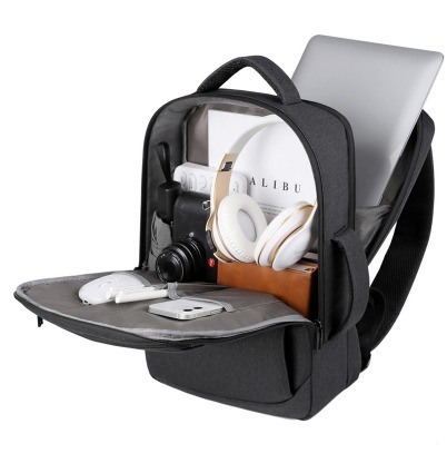 Lightweight Black Anti-Theft Waterproof Laptop Backpack for Business Casual Oxford Material Customizable Logo USB Feature