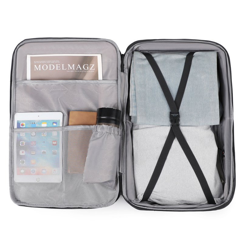 Customizable Logo Stylish Black Anti-Theft Waterproof Lightweight Laptop Backpack with USB Solar Panel Capacity 20-39 Litre