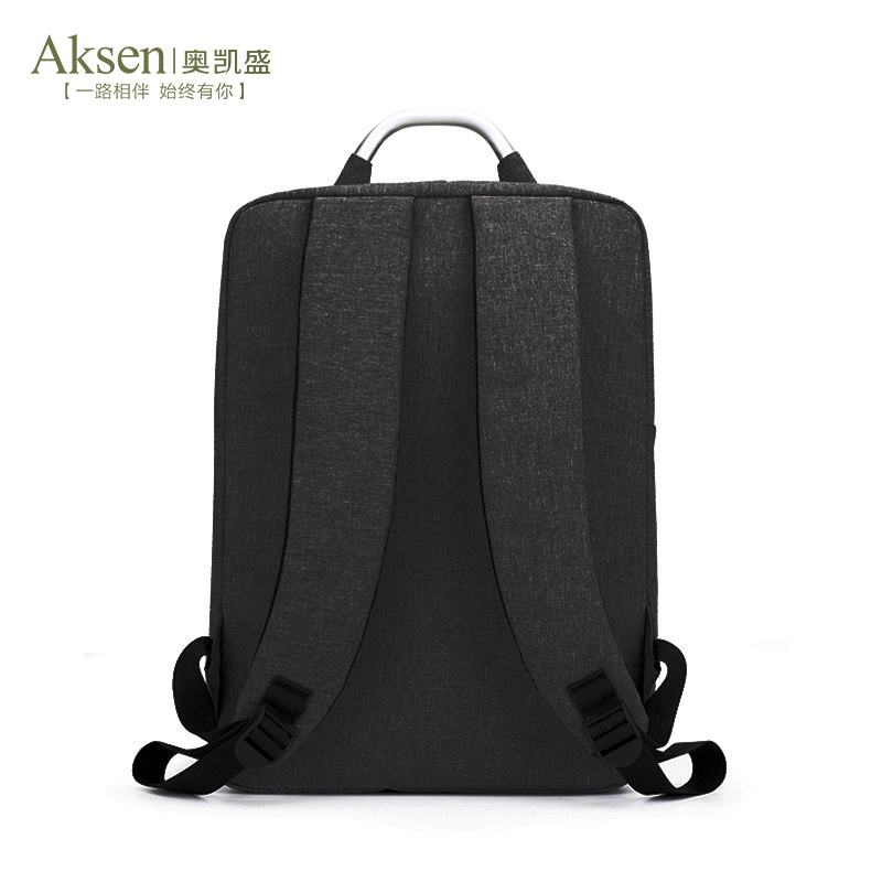 Unisex Oxford Cloth Backpack with Flap Front Pocket Multi-Compartment Laptop Backpacks and Aluminum Handle