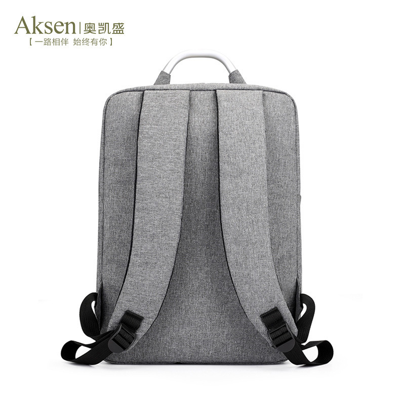Unisex Oxford Cloth Backpack with Flap Front Pocket Multi-Compartment Laptop Backpacks and Aluminum Handle