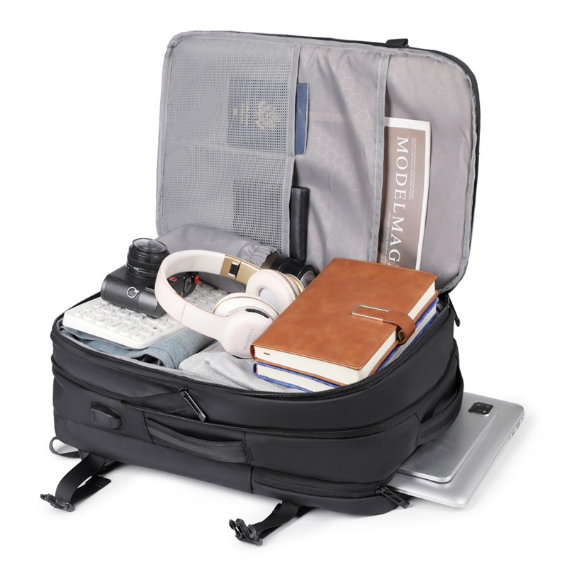 Custom Logo/Graphic Printing External Frame Multifunctional Business Laptop Bags with Plain Pattern Type and Cotton Lining