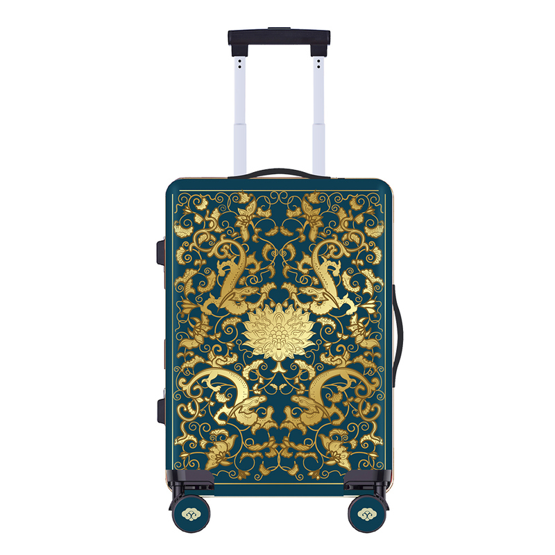 Unsex 20 Inch Customized 4 Spinner Silent Wheels Luggage Travel Bags Suitcase Fashion Design Carry-on Luggage Soft Handle