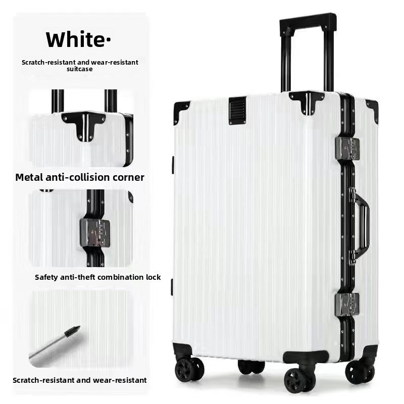 TSA Lock Durable Large 360° Spinner Wheels Luxury Aluminum Frame Travel Suitcase for Business Fashionable Holiday Travel