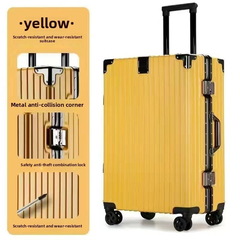 TSA Lock Durable Large 360° Spinner Wheels Luxury Aluminum Frame Travel Suitcase for Business Fashionable Holiday Travel