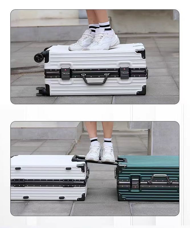 TSA Lock Durable Large 360° Spinner Wheels Luxury Aluminum Frame Travel Suitcase for Business Fashionable Holiday Travel