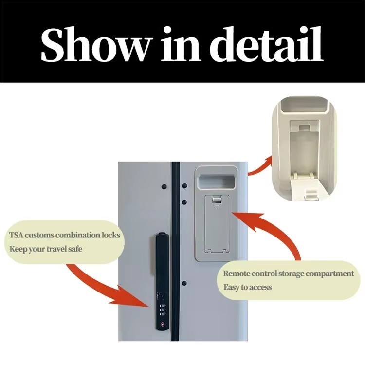 Smart Riding Luxury PC Material Carry-On Automatic Remote Control Spinner Caster Travel Luggage Suitcase for Business Trips