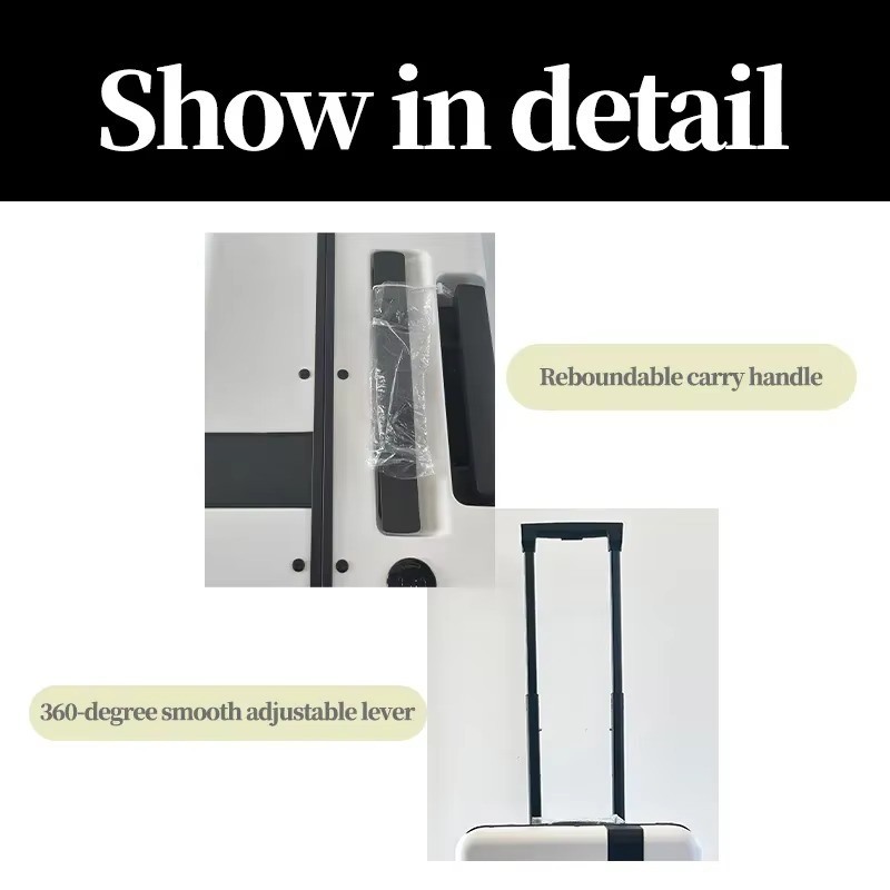 Smart Riding Luxury PC Material Carry-On Automatic Remote Control Spinner Caster Travel Luggage Suitcase for Business Trips