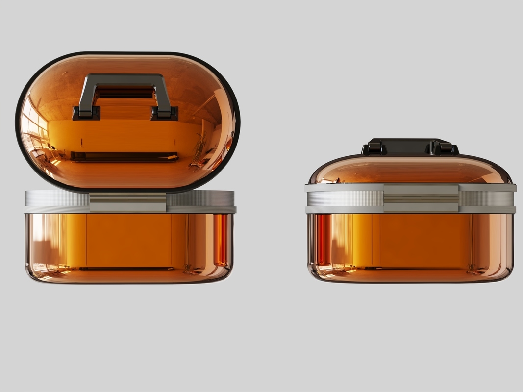 Organize Your Make up with this Portable Hard Shell Cosmetic Box and LED Mirror