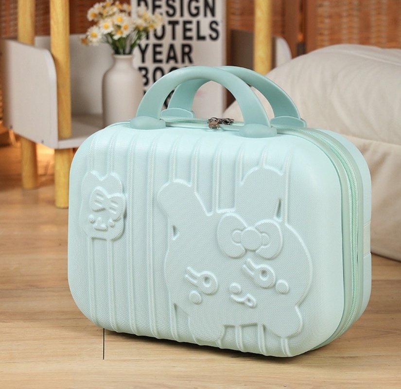 Main Material ABS Portable Makeup Storage Box with Mirror Cosmetic Case for Girls Women Feature Light Weight Daily Life