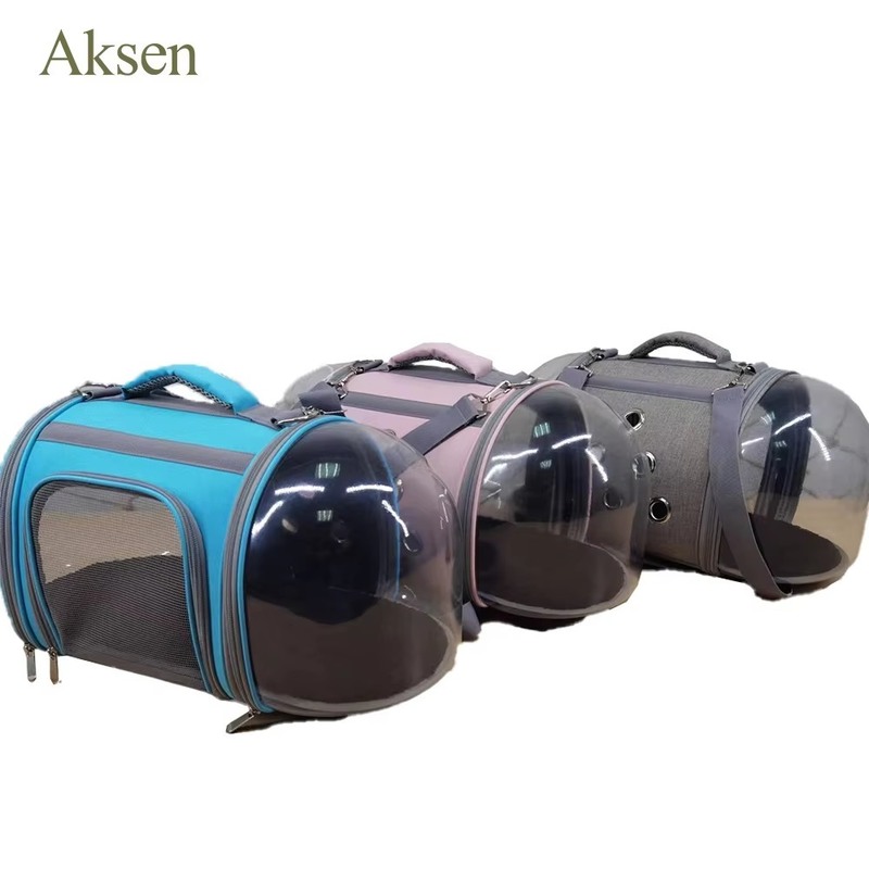 Foldable Breathable Pet Carrier Transparent Pet Box Transport Dog Bag for Eco-friendly and Traveling Pets