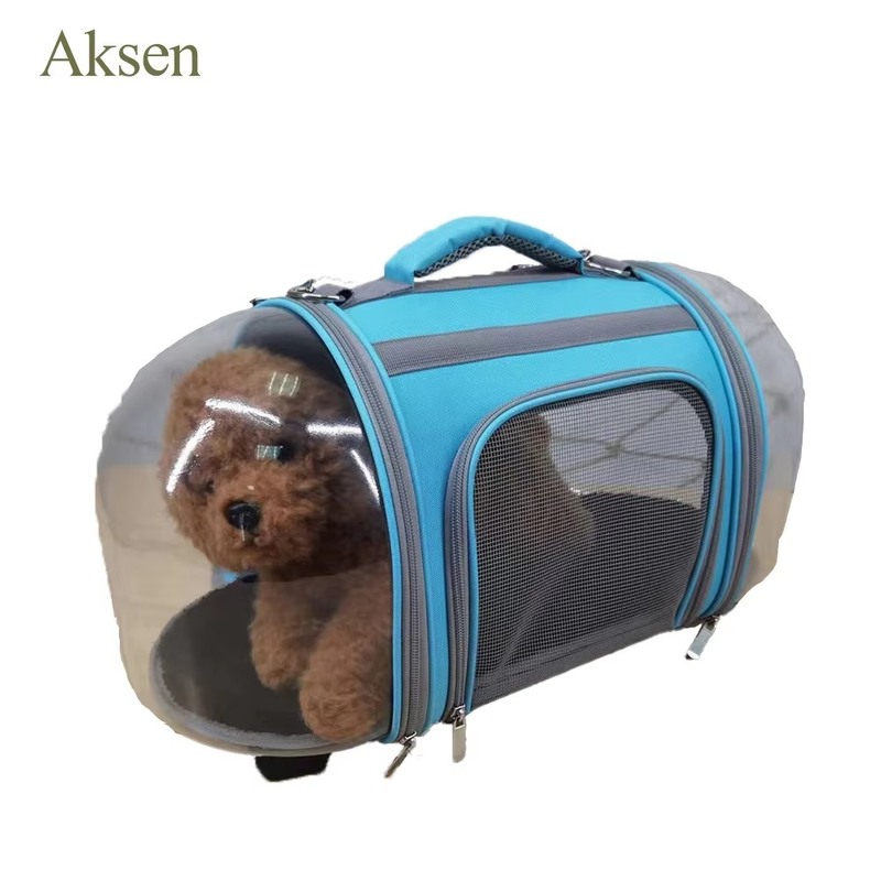 Foldable Breathable Pet Carrier Transparent Pet Box Transport Dog Bag for Eco-friendly and Traveling Pets