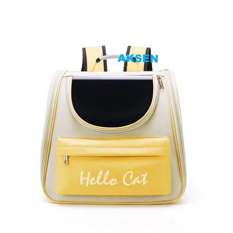 Daily Life Large Compartment Lightweight Pet Backpack Carrier Breathable and Expandable Foldable with Zipper Closure Cat Backpack