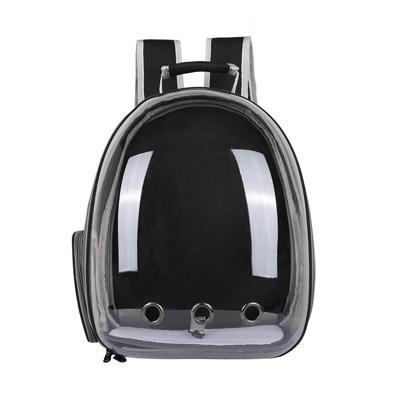 All-in-One Transparent Cat Space Capsule Pet Travel Backpack Breathable Canvas Dual-Shoulder Design for Easy Outings
