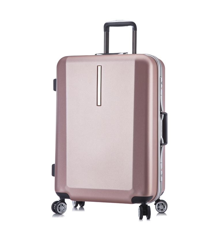 Luxury PC Aluminum Frame Business Trip Waterproof Carry On Suitcase Luggage with 360 Degree Spinner Wheel Hard Case