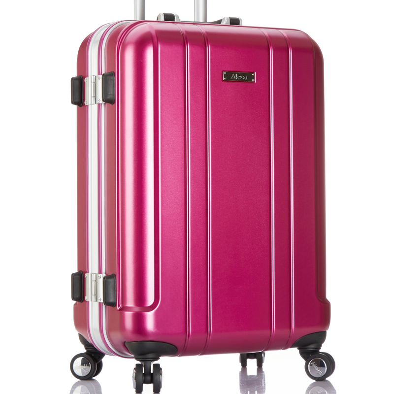 Elevate Your Travel Experience Silver PC Luxury Trolley Hard Case Luggage with TSA Lock and Front Open Design