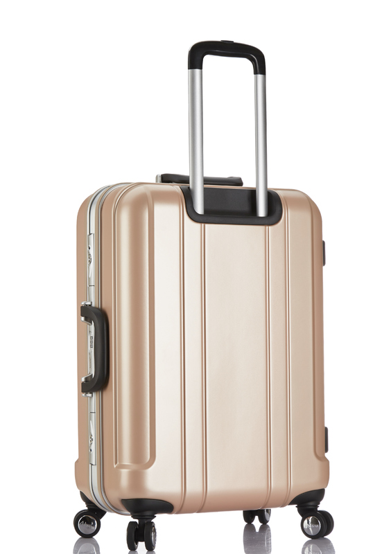 Elevate Your Travel Experience Silver PC Luxury Trolley Hard Case Luggage with TSA Lock and Front Open Design