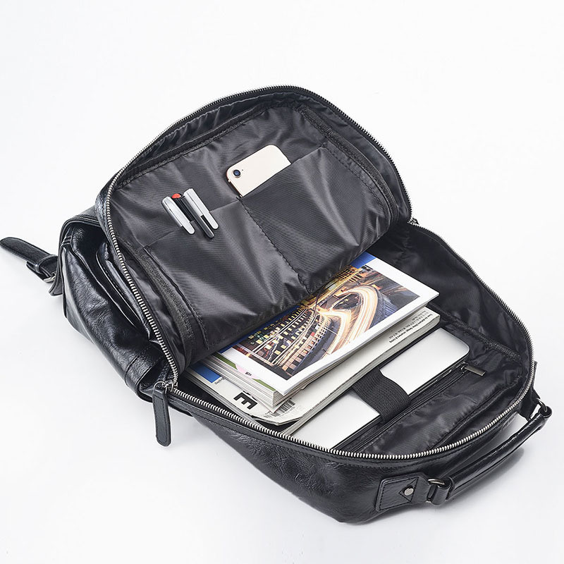 Cotton Lining Material Unisex Backpack with Ergonomic Design and Multiple Pockets Zipper Hasp Closure