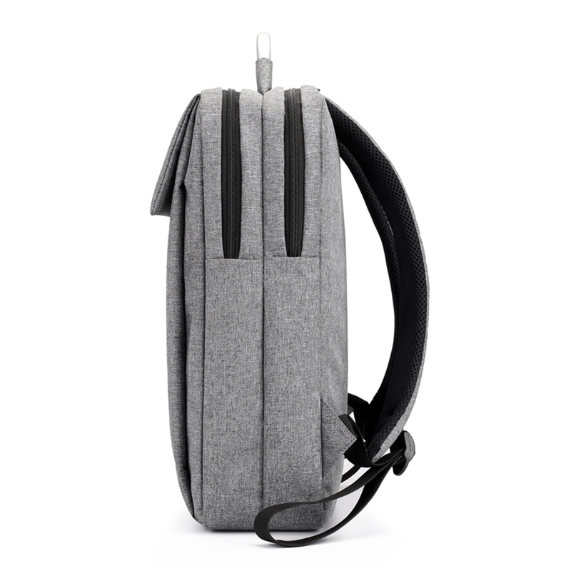 School and Travel Essential Internal Frame Customizable Logo Anti-Theft Grey Backpack with Waterproof Lining