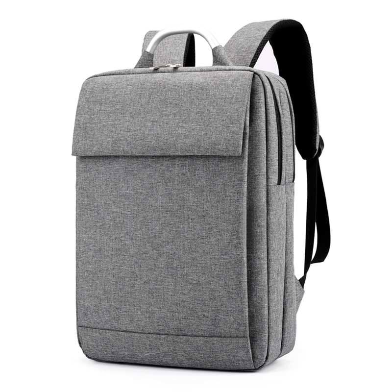 School and Travel Essential Internal Frame Customizable Logo Anti-Theft Grey Backpack with Waterproof Lining