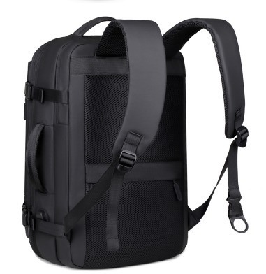 Business Travel USB Charging Nylon Laptop Backpack Anti-Theft Blue Black with Customizable Logo and Waterproof Interior