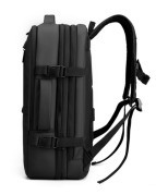 Geometric Pattern RFID Lightweight Black Anti-Theft Waterproof Laptop Backpack for Simple and Stylish Business Casual