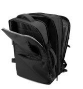Geometric Pattern RFID Lightweight Black Anti-Theft Waterproof Laptop Backpack for Simple and Stylish Business Casual