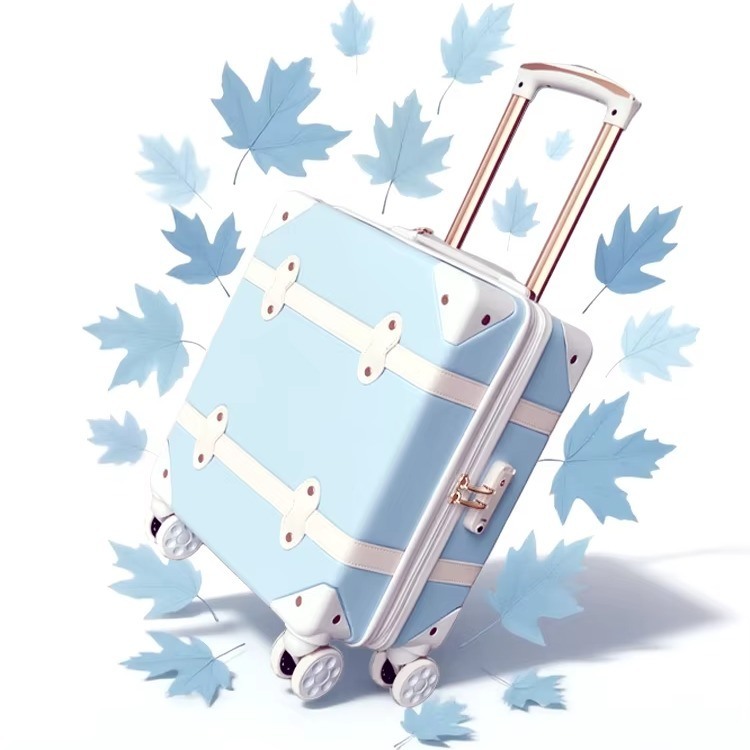 Hard Shell Cabin Carry On Vintage Boarding Suitcase Luggage Sets in Elegant Bright Color for Lovers' Travel