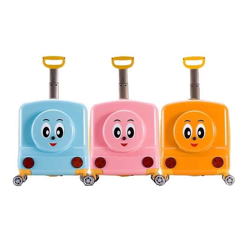 Waterproof ABS PC Kids Luggage Single Pull Rod Cartoon Trolley Suitcase for Travel Hard Shell Sets