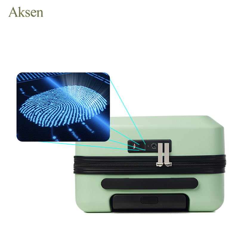 360° Rotating Wheels Fingerprint Spinner for Men Women Main Material PC PC Top-Notch Carry-On Luggage Suitcase Light Weight