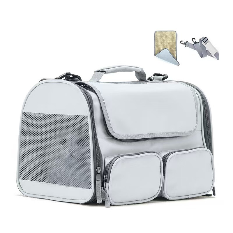 Polyester Lining Self-lock Zippers Cat Small Dog Carriers-Suitcase Set for Convenient Pet Travel