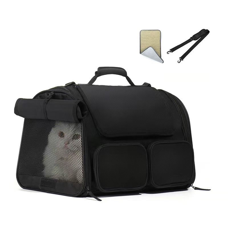 Polyester Lining Self-lock Zippers Cat Small Dog Carriers-Suitcase Set for Convenient Pet Travel