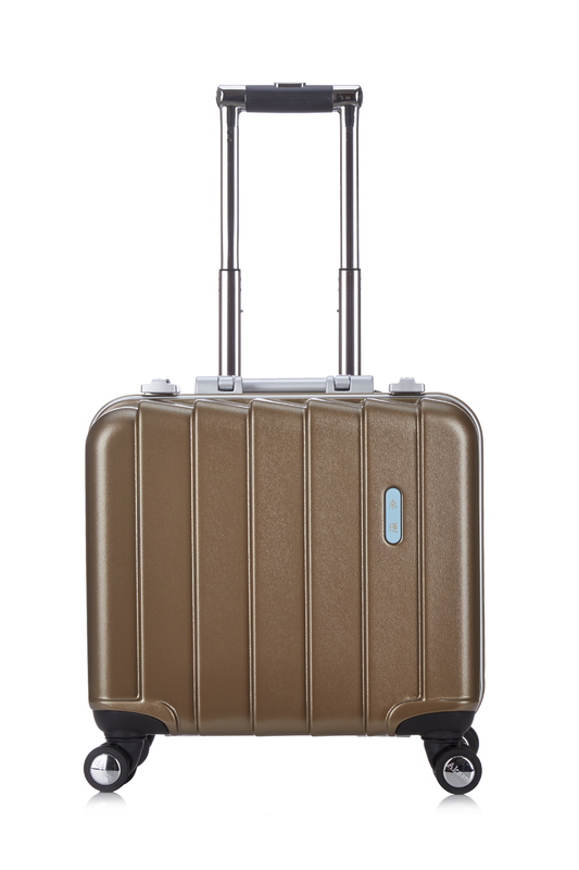 Unisex Brown Multipurpose Sports Trolley Case TSA Lock for Small PC 4-Wheel Shirt Suitcases Luggage