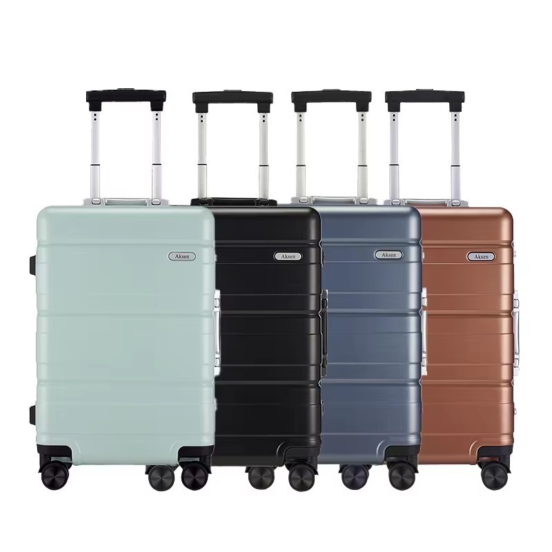 Outdoor Travel Trolley Suitcase Sets with Aluminum Trolley and 360 Degree Spinner Wheel