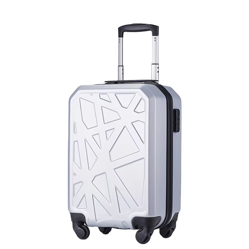 4 Spinner Wheels Silver Bird Nest Design Hard Shell Trolley Suitcase Set with Telescopic Handle and Luxury Travel Bags