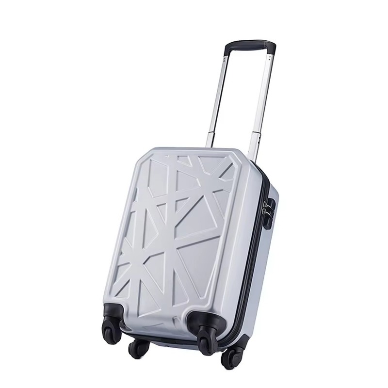 4 Spinner Wheels Silver Bird Nest Design Hard Shell Trolley Suitcase Set with Telescopic Handle and Luxury Travel Bags