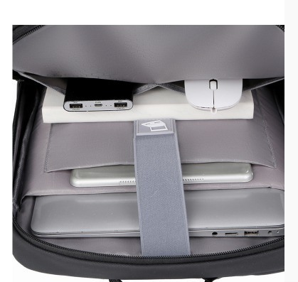 Daily Unisex Fashion Lightweight Black Anti-Theft Waterproof Laptop Backpack Customizable Logo Simple Classic Luxury Business Style