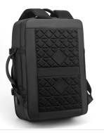 Customizable Logo Blue Black Anti-Theft Waterproof Nylon Lined Laptop Backpack for Business Travel 20-39 Litre Capacity