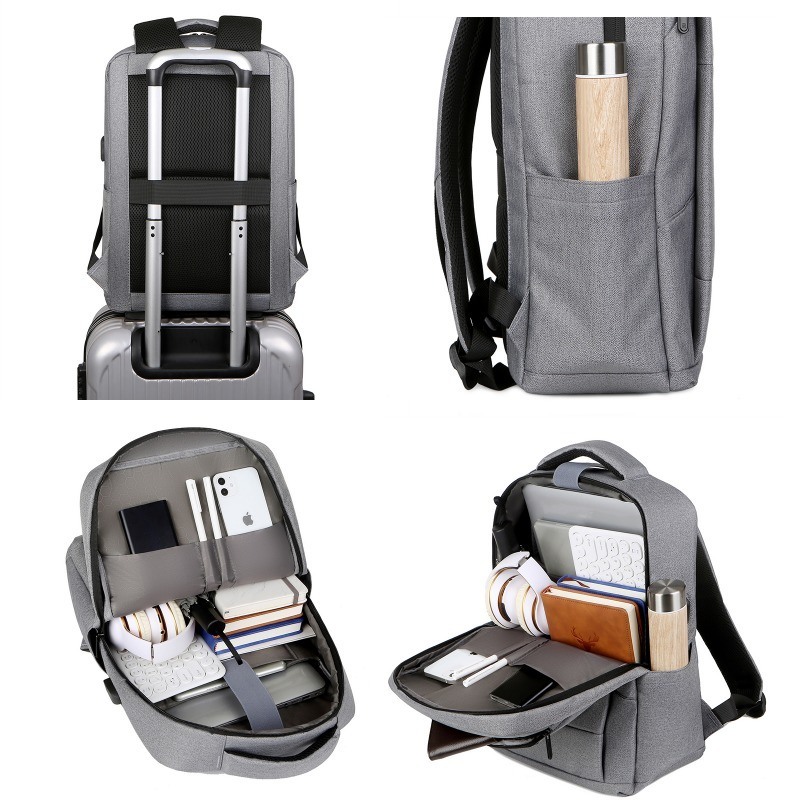 Προσαρμόσιμο Λογότυπο Αδιάβροχο Γεωμετρικό Μπλε Μαύρο Αντικλεπτικό RFID Σακίδιο Πλάτης για Επαγγελματικά Ταξίδια